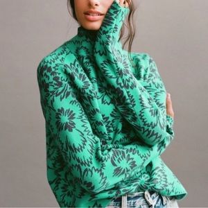 Anthropologie Maeve Mock Neck Sweater